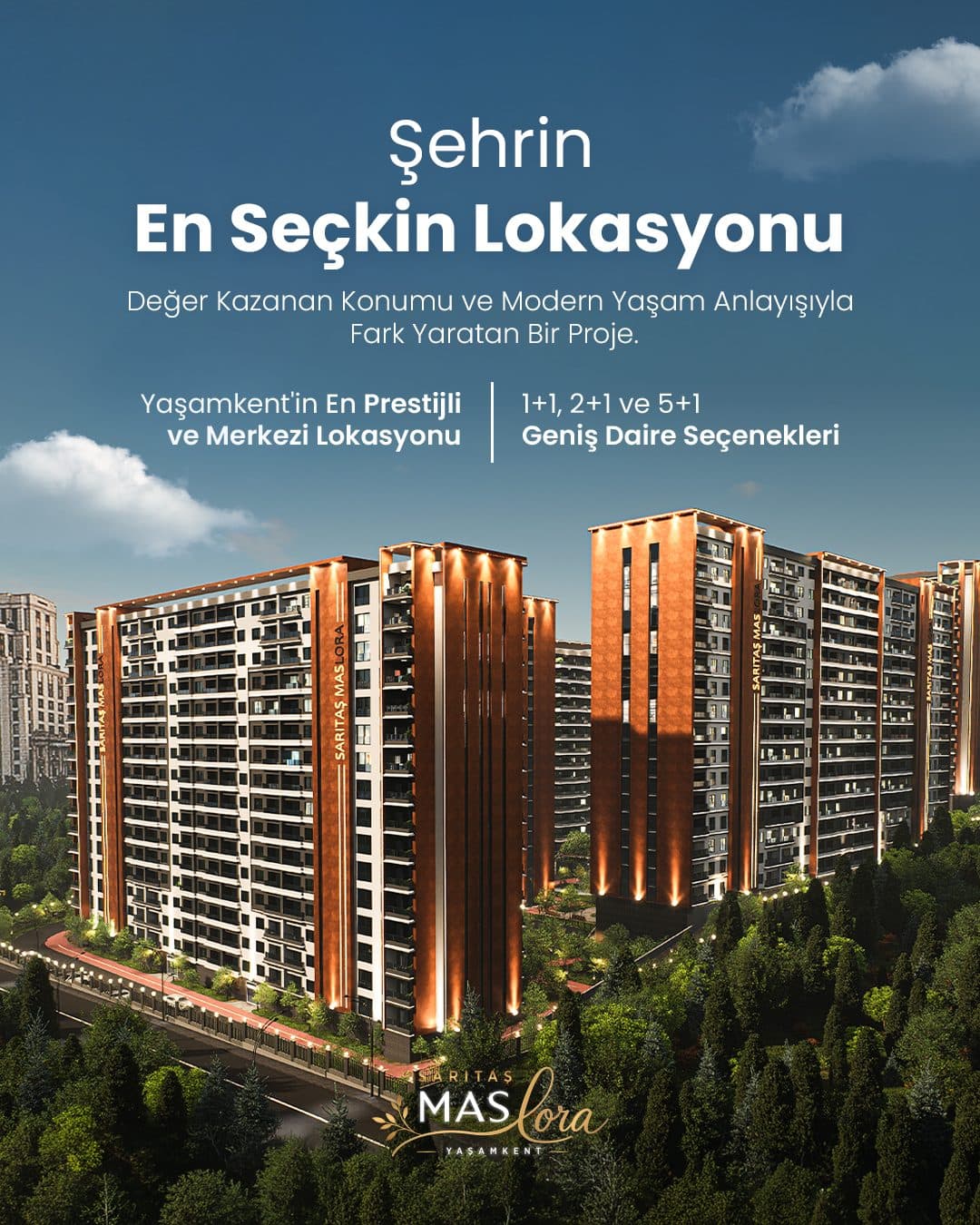 Mas Lora Yaşamkent 1+1 | 43 m² — fotoğraf 3