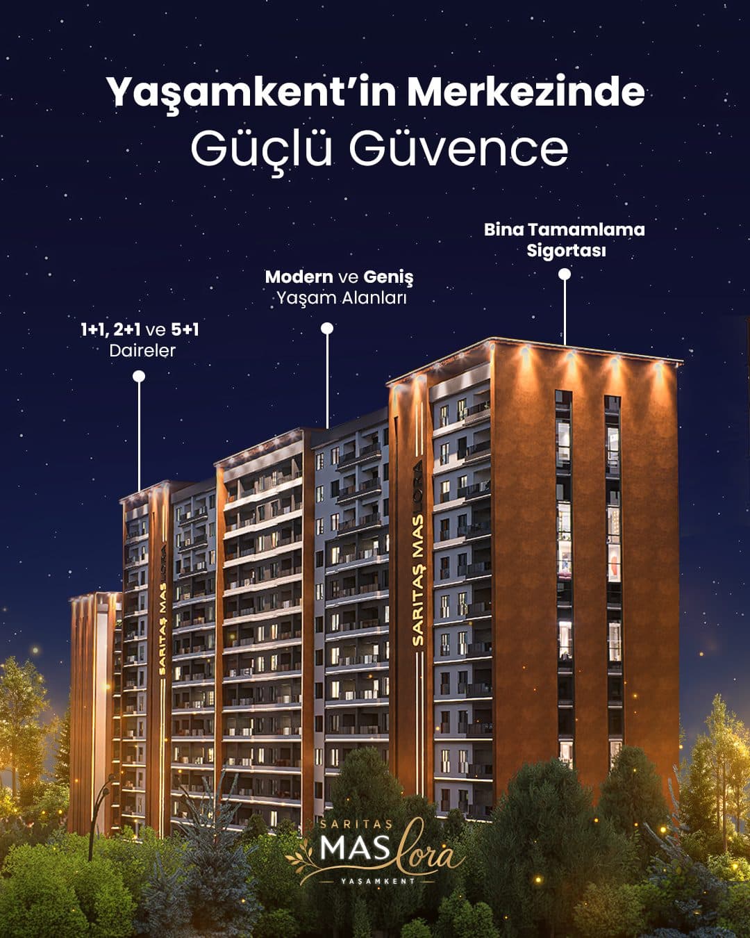 Mas Lora Yaşamkent 2+1 Açık Mutfak | 63 m² — fotoğraf 2